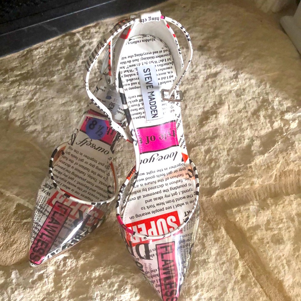 Steve Madden Newspaper Heels-